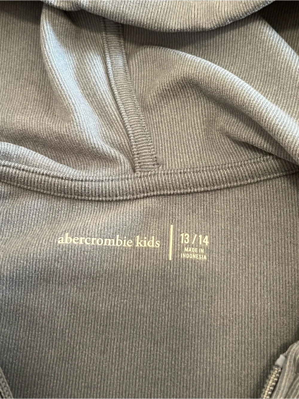 abercrombie kids soft blue zip hoodie